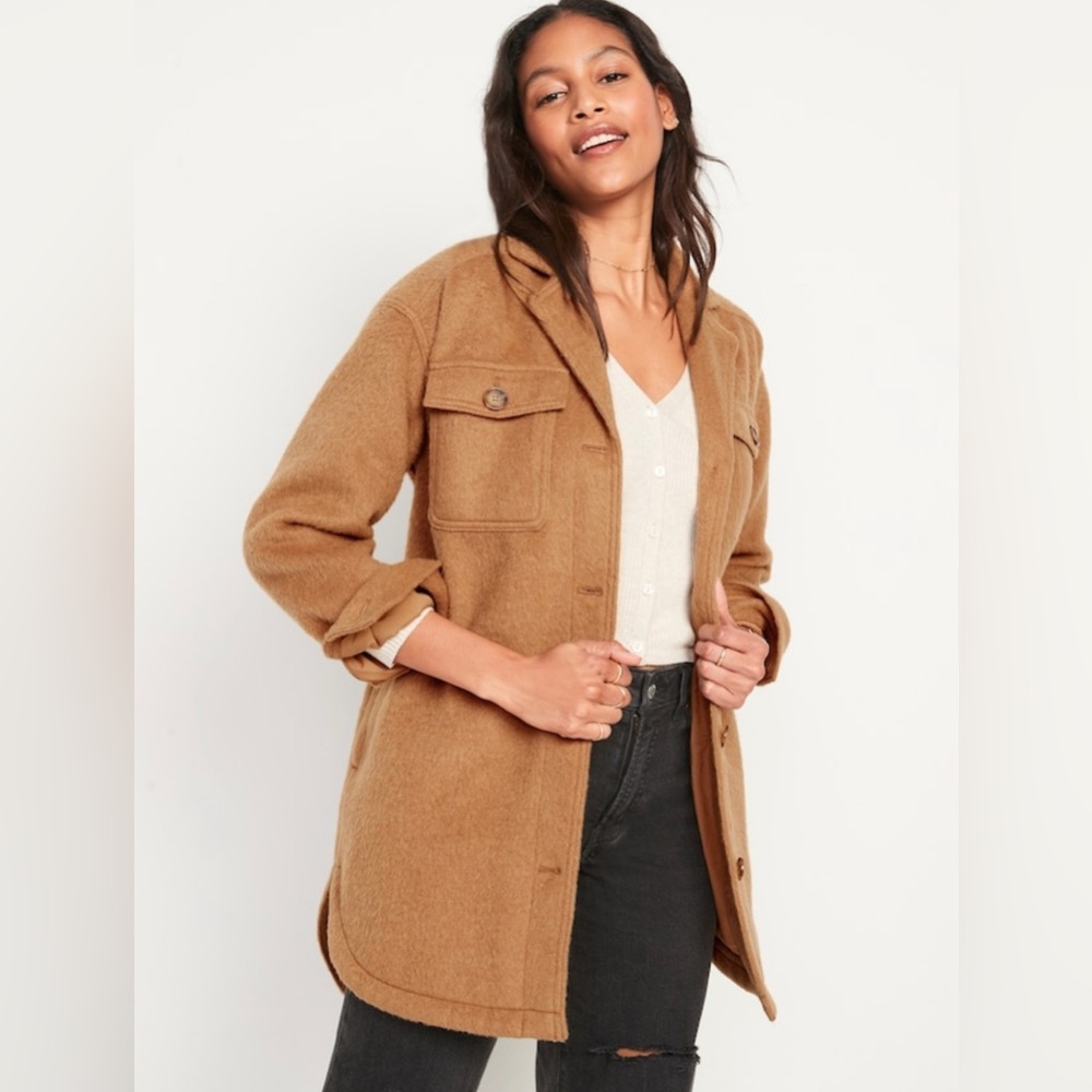 Soft-Brushed Long Utility Shacket